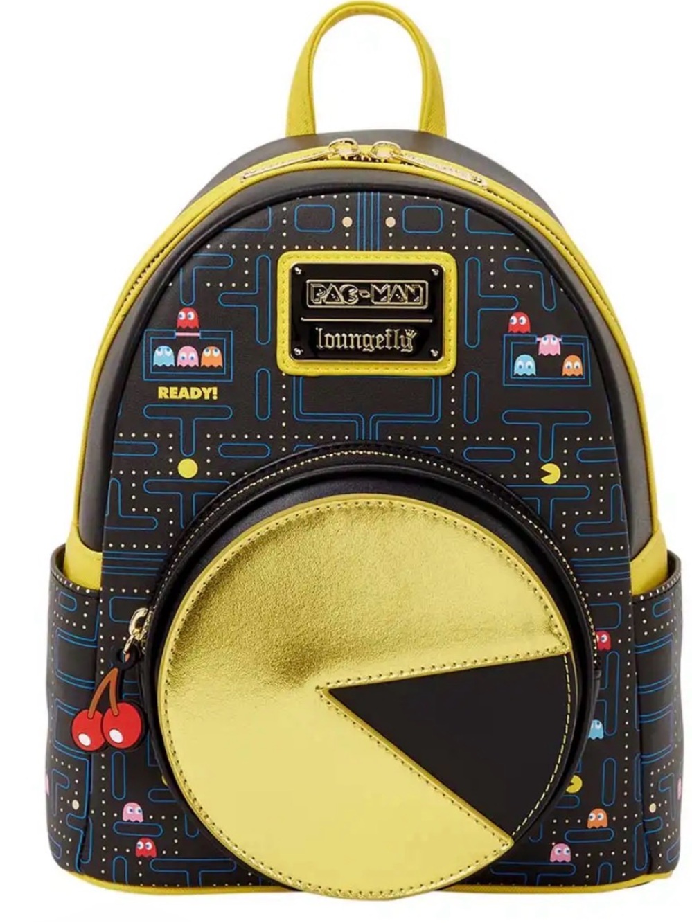 Loungefly Pac-Man Gold Accent Mini Backpack - Yellow/Black